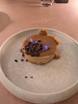 Cashew cheezecake at MUDRA Plant Based  in Madrid