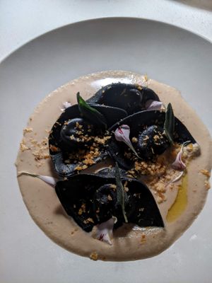 ravioli at MUDRA Plant Based  in Madrid