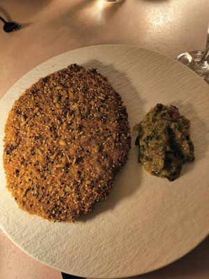 Schnitzel at MUDRA Plant Based  in Madrid