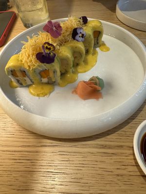 Dragon sushi  at MUDRA Plant Based  in Madrid