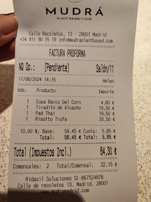  at MUDRA Plant Based  in Madrid