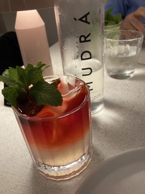 Hibiscus lemonade & lemon ginger lemonadee  at MUDRA Plant Based  in Madrid