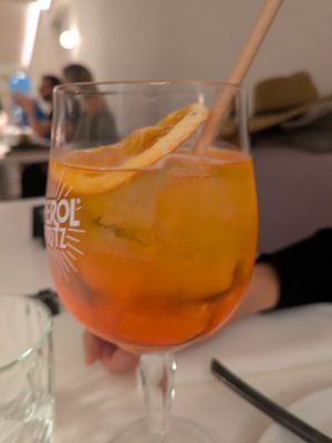 Apperol spritz at MUDRA Plant Based  in Madrid