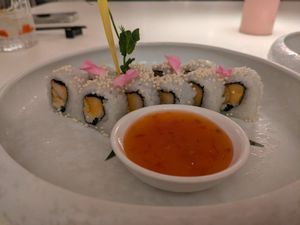 New Orleans rolls at MUDRA Plant Based  in Madrid