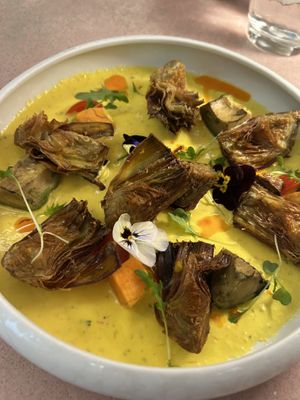 Artichokes   at MUDRA Plant Based  in Madrid