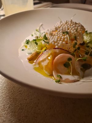 mango ceviche at MUDRA Plant Based  in Madrid