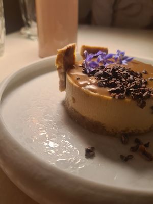 cheesecake at MUDRA Plant Based  in Madrid