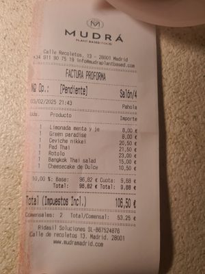  at MUDRA Plant Based  in Madrid