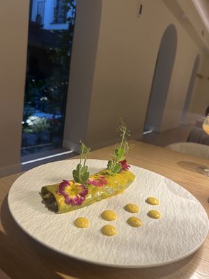 Waiter Recommendation: Canneloni, made with Indian Spices  at MUDRA Plant Based  in Madrid