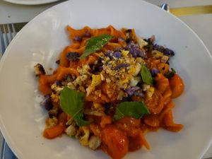 Vegan pasta with veggies, delicious at BRERA in Las Vegas