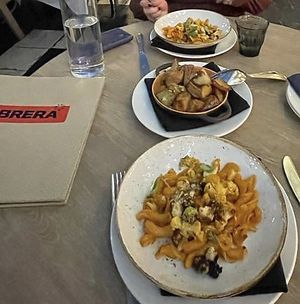    Vegan pasta choice with cauliflower! And garlic roast potatoes   at BRERA in Las Vegas