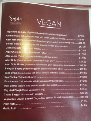  at Sajna Indian Cuisine in Hollywood