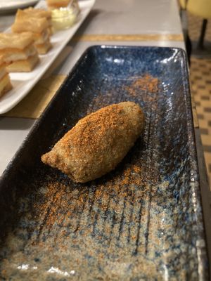 Mushroom croquette  at Amberes The Vegetarian Wine And Cocktail Bar in Valencia