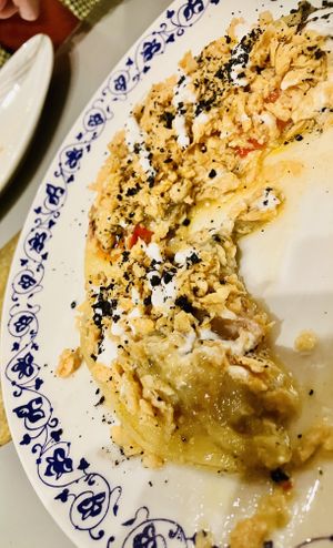  corn flatbread with pickled ‘fish’ so good  at Amberes The Vegetarian Wine And Cocktail Bar in Valencia