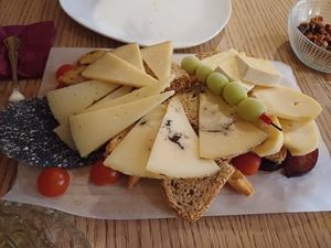 Cheese board at Amberes The Vegetarian Wine And Cocktail Bar in Valencia