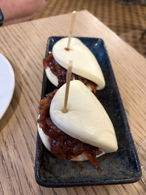 Bao bun  at Amberes The Vegetarian Wine And Cocktail Bar in Valencia