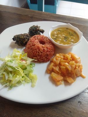 Meal of the day main plate at Allullas Vegetariano - Centro in Pasto