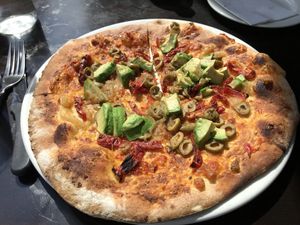 Create your own vegan pizza (no vegan cheese available) at Woodenheads Gourmet Pizza in Kingston