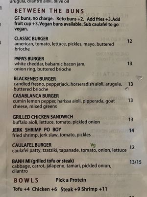 Online menu is outdated. This is the current menu as of July 2022. V = vegan  at The Wild Hare in Stillwater