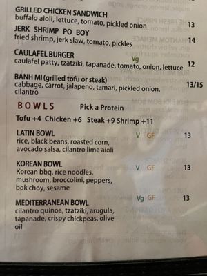 Online menu is outdated. This is the current menu as of July 2022. V = vegan  at The Wild Hare in Stillwater