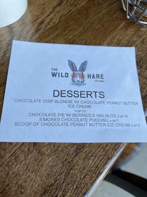 Desserts are currently all vegan and gluten-free   at The Wild Hare in Stillwater
