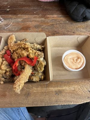 Vegan wings and mayo   at Fulani - Afro Caribbean Street Food in Oslo