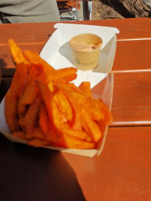 Sweet potato fries at Fulani - Afro Caribbean Street Food in Oslo