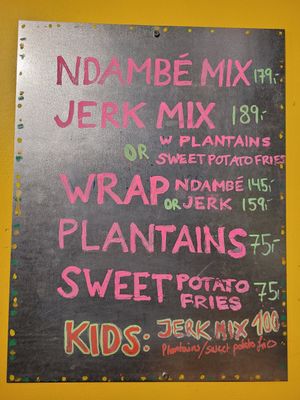 Menu at Fulani - Afro Caribbean Street Food in Oslo