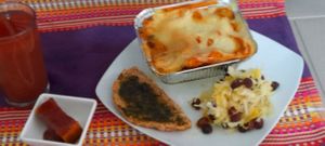 the most delicious vegan lasagna .... don't miss it!! you will love it! at Las Veganas in Medellin