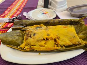 Colombian dish not sure name but v tasty at Las Veganas in Medellin