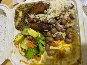 some sort of bean dish at Las Veganas in Medellin