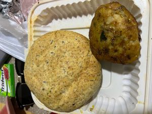 the bread (dank) and the other cheap appetizer (odd) at Las Veganas in Medellin