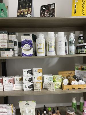 Shop area (vegan soaps and such)  at Las Veganas in Medellin