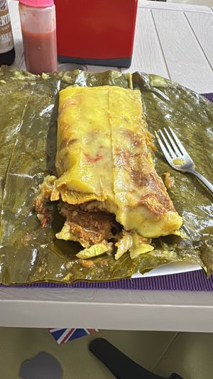 Tamale (local version)  at Las Veganas in Medellin