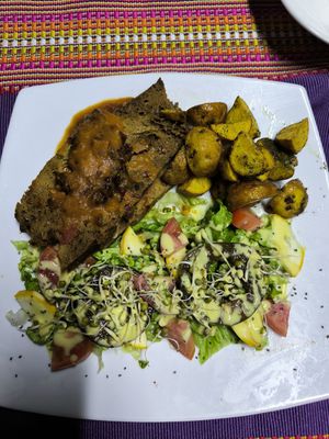 Seitán at Las Veganas in Medellin