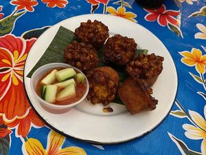 Corn Fritters at Bangrak Market in Seattle