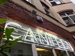 outside at Jivamukti Canteen in Berlin