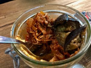 pulled jackfruit & potato salad at Jivamukti Canteen in Berlin