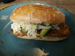 local sandwich at Jivamukti Canteen in Berlin