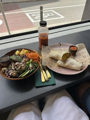 Full lunchh  at Green&Berry Corner in Barcelona