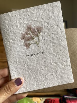 Eco-Friendly Card made of plantable wildflower seed paper, sending it to my bestie - I hope they plant it! 💕  at Ethikli in Long Beach
