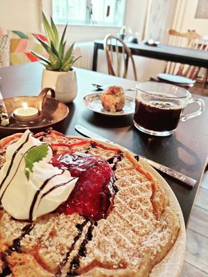 Waffels at Skansberget Café  in Uddevalla