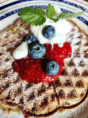 Waffel at Skansberget Café  in Uddevalla