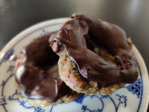 Raw doughnut at Skansberget Café  in Uddevalla
