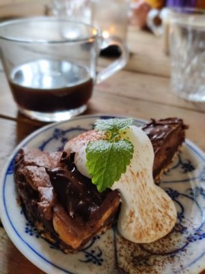 Banan/chokladkaka at Skansberget Café  in Uddevalla