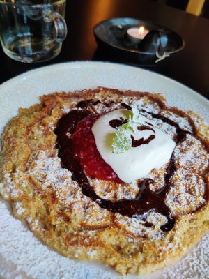 Waffels at Skansberget Café  in Uddevalla