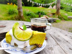 Key lime pie at Skansberget Café  in Uddevalla