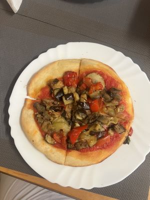 Pizza at the first stop   at Vegan Food Tours Split in Split