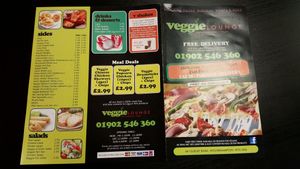 Menu1 at Veggie Lounge in Wolverhampton