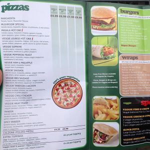 menu 2 at Veggie Lounge in Wolverhampton